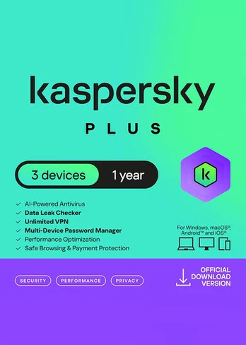 Kaspersky Plus (1 Year / 3 Devices) Key EUROPE