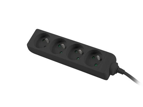 Lanberg PS0-04E-0150-BK power extension 1.5 m 4 AC outlet(s) Indoor Black