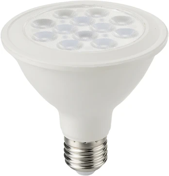 12W LED lemputė, balta, E27, 3000K