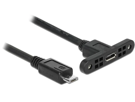 Delock microUSB – microUSB, 0,25 m, Juodas (85245)