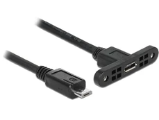 Delock microUSB – microUSB, 0,25 m, Juodas (85245) kaina