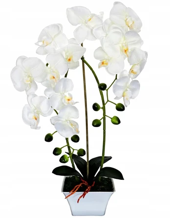 Dirbtinė orchidėja graži orchidėja vazone dirbtinės gėlės dekor premium