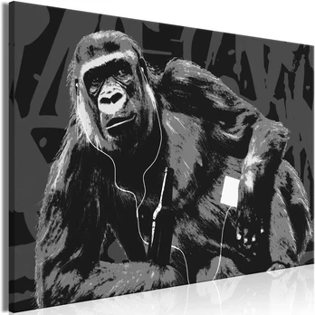 Artgeist Paveikslas - Pop Art Monkey (1 Part) Narrow Pilkas