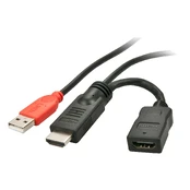 LINDY Stromspeisungsadapter HDMI M/F USB Typ A 0.15m kaina