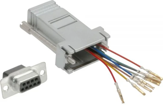 Adapteris AV InLine D-Sub (VGA) - RJ-45 sidabrinė (68889L)