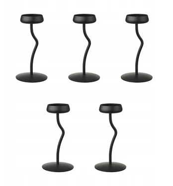 Elegantiškas juodas Ikea "silverparon" žvakidė, 24 cm