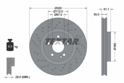 TEXTAR 92262105 Brake Disc