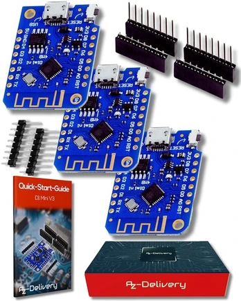Azdelivery 3x D1 Mini V3 Nodemcu Esp8266ex Wlan Modulis