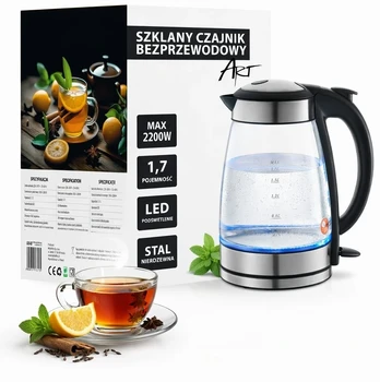 Elektrinis virdulys SZKLANY LED 1.7L ART