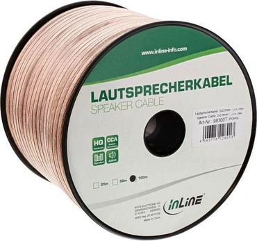 Viela InLine Garsiakalbis kabelis 2x 2.5, 100m (98300T)