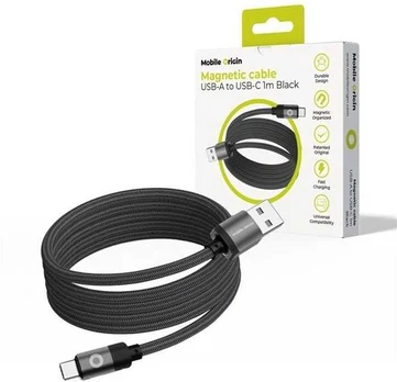 Mobile Origin Mobiliosios kilmės USB kabelis USB-A – USB-C 1 m juodas (MC2-USBA-1M-BLK)
