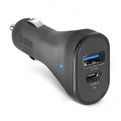 Charger SBS Car 15W USB/USB-C kaina