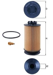 Alyvos filtras MAHLE OX1175D