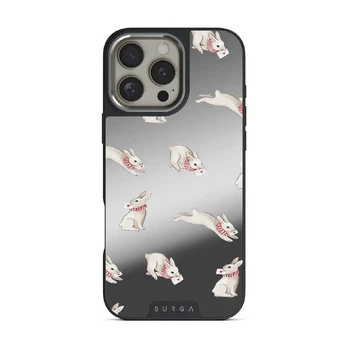 Late Again - iPhone 16 Pro Max Case, Elite Mirror Dark (MagSafe) / Silver