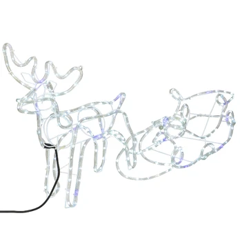 Dekoracija Springos Reindeer, 60 cm, 210 cm, balta