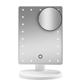 Gillian Jones - Makeup Mirror with LED Light, Touch Function, and GWP Suction Cup Mirror - White kaina