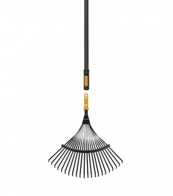 Fiskars OneClick metalinis, vėduoklinis lapų grėblys +kotas L