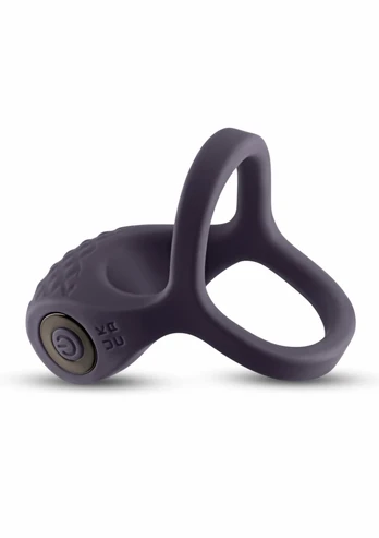 NS Novelties Renegade Valiant Silicone Rechargeable Vibrating Ring Black