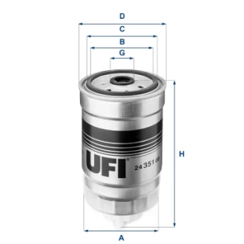 Kuro filtras UFI 24.351.00