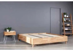 Lova OAK BASE 200 Ąžuolinės Lovos rėmas : Apdaila - Be apdailos