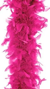 Party Deco Rožinis boa šalikas, 180 cm universalus
