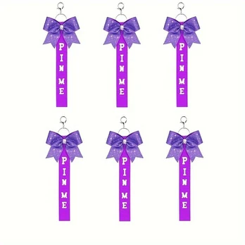 Cirkonio kaspinai raktams, 6 vnt, Violetinė