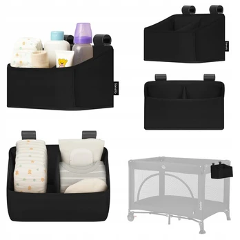 Vaikiškos lovytės šoninis organizatorius Lionelo Sidepocket Small Black