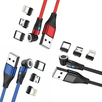 Kabelis USB Realpower Magnetic cable 3 Amp Set,1m,3 Kabelis mit Adaptern