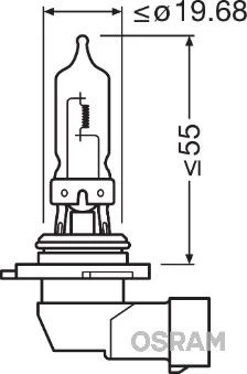 Lemputė, prožektorius ams-OSRAM 9005