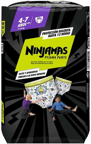 DODOT NINJAMAS PANTS 4-7 metai 17-30 kg 10 u