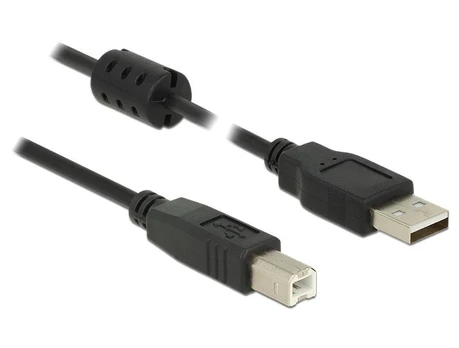 USB kabelis Delock USB-A – USB-B 5 m juodas (84899)