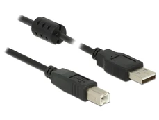 USB kabelis Delock USB-A – USB-B 5 m juodas (84899) kaina