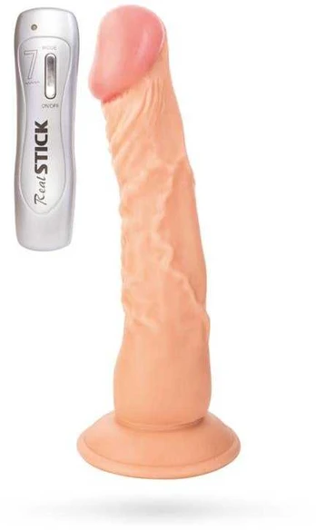 RealStick TOYFA Nude realistic Vibrator, 7 vibration modes, 22.5 cm