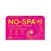 NO-SPA 40 mg plėvele dengtos tabletės N24 kaina