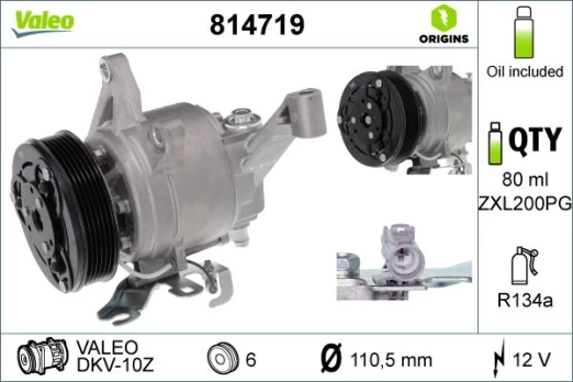 VALEO  VAL814719 Air conditioning compressor