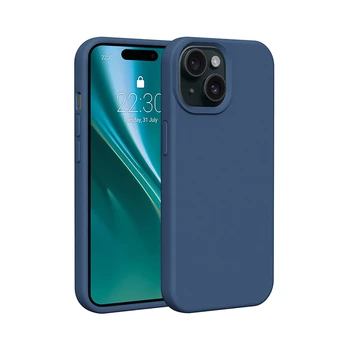 Dėklas Etteri Silicone case for iPhone 14 6,1' dark mėlynas