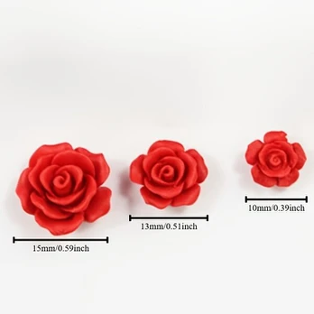 Karoliukai rožės, 10pcs10mm