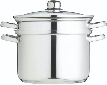 Garų puodas Kitchencraft 7.5 l clearview nerūdijančio plieno daugiafunkcis puodas