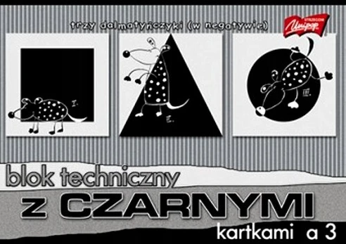 Techninis blokas A3, 10 juodų lapų, Unipap, 10 vnt.