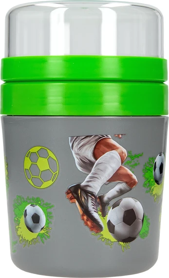 Dino World - Action World Muesli Cup - Grey and Green - 500 ml