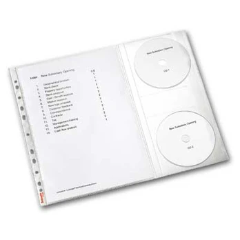 **Įmautės LEITZ COMBO, A4, 2 CD kišenėlės, matinės, 5 vnt
