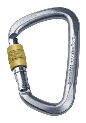Karabinas Singing Rock D Steel Lock