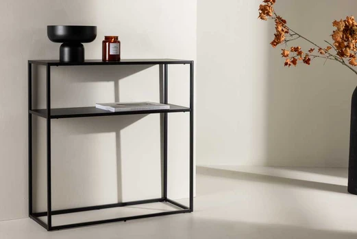 Venture Design Šoninis stalas, Georgetown, 80x30 cm, Juodas