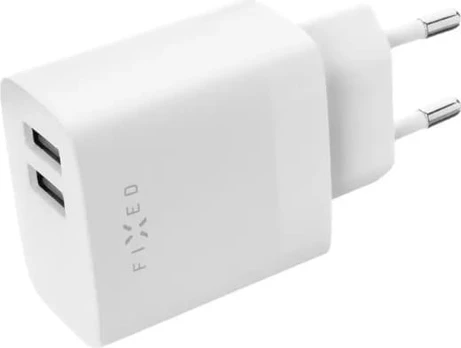 Fixed Dual USB Travel Charger 17W and USB/USB-C Cable FIXC17N-2UC-WH Fixed