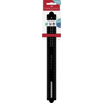 Taškų liniuotė juoda 30 cm - Faber Castell