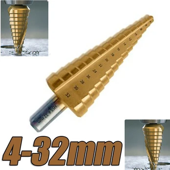 Kūginis laiptuotas grąžtas, 4-32 mm