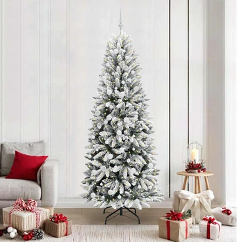 Dirbtinė Kalėdų eglutė su 300 LED Balta 78 x 78 x 210 cm