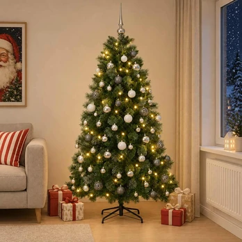 Dirbtinė kalėdinė eglutė su žaisliuku 210 cm 300 LED