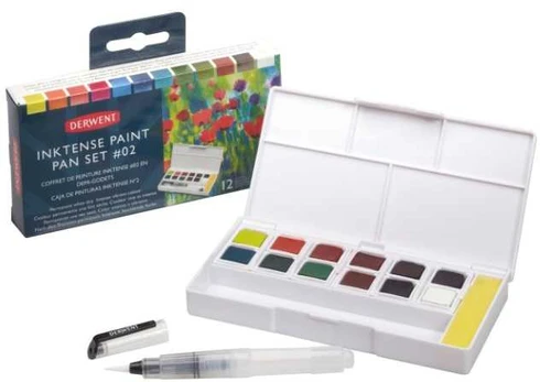 Derwent Inktense Paint pan 12 stk. sæt 2
