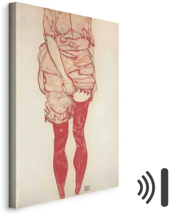 Artgeist Paveikslas - Egon Schiele – Standing Woman in Raudona